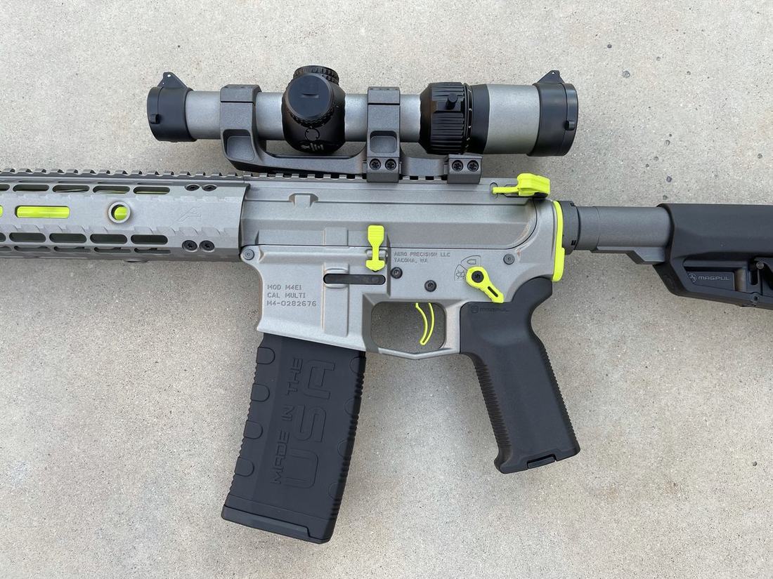 Voltage, a Tungsten and Zombie Green custom rifle on the bench